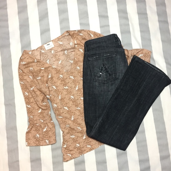 7 For All Mankind Denim - 7 for all mankind black jeans bootcut denim jeans